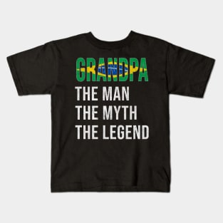 Grand Father Brazilian Grandpa The Man The Myth The Legend - Gift for Brazilian Dad With Roots From  Brazil Kids T-Shirt